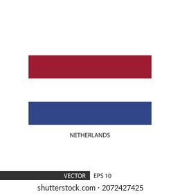 Netherlands square flag on white background and specify is vector eps10.