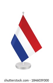 Netherlands table flag. vector illustration