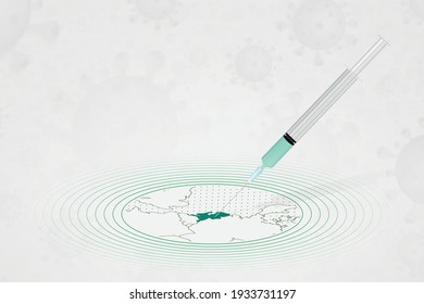 Netherlands vaccination concept, vaccine injection in map of Netherlands. Vaccine and vaccination against coronavirus, COVID-19. Vector template about Healthcare.