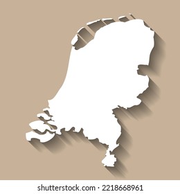 Netherlands vector country map silhouette