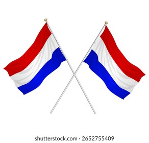 Netherlands vector flag. This file is suitable for digital editing and printing in any size. isolated on white background, with a charming design, with semi 3d composition