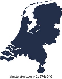Netherlands Vector map. High detailed. 