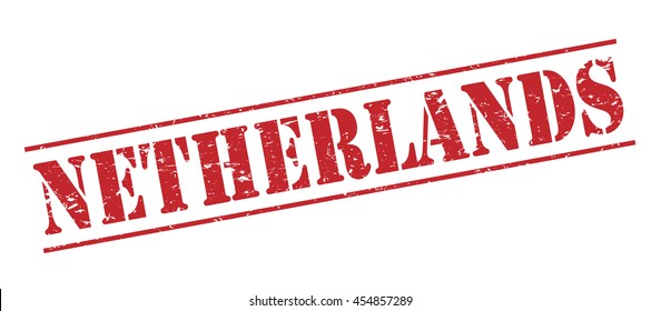 netherlands vector stamp on white background
