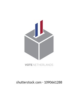 Netherlands voting concept. National flag and ballot box.