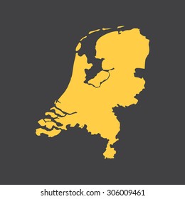 Netherlands,Holland border map. Vector illustration EPS8.