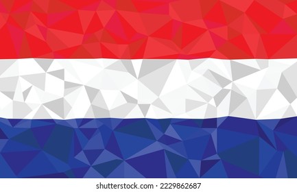 netherlans polygonal flag mosaic background