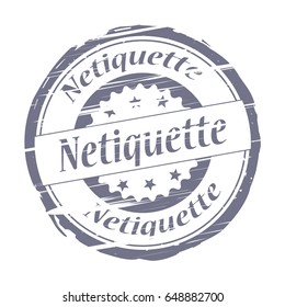 Netiquette grunge stamp - vector