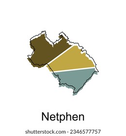Netphen map. vector map of the German Country. Borders of for your infographic. Vector illustration design template