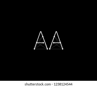 Nets Dots Letter AA Logotype