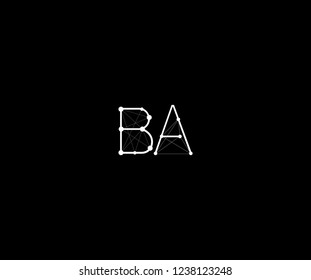 Nets Dots Letter BA Logotype