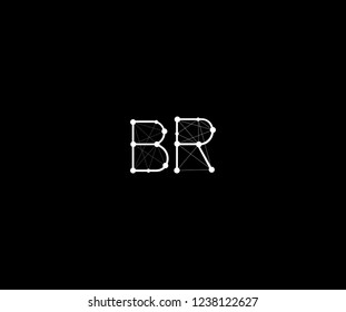 Nets Dots Letter BR Logotype