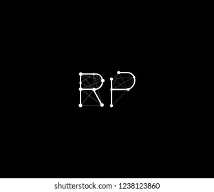 Nets Dots Letter RP Logotype