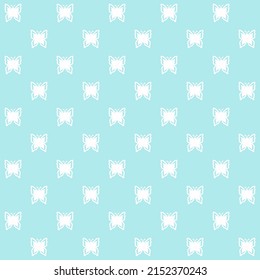 Netting Abstract Seamless Pattern With Butterfly. Cute Grid Y2K Background. Nostalgic 2000s Vector Print. Retro Girly Lattice Backdrop 1990s Style