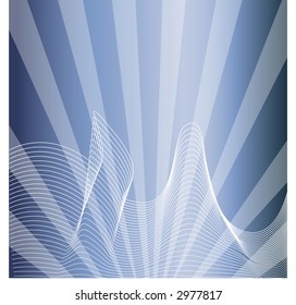 netting over blue with highlight vector