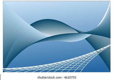 netting over blue vector