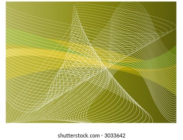 Netztuch auf grüner Vektorgrafik