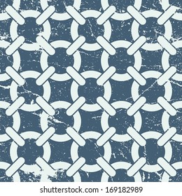 Netting seamless pattern, geometric vector background.