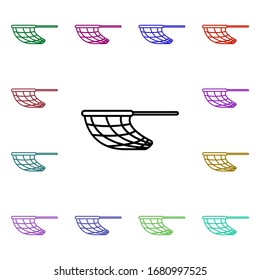 Nettle line multi color style icon. Simple thin line, outline vector of camping icons for ui and ux, website or mobile application