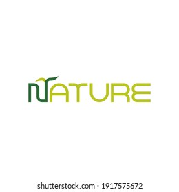 NETURE letter logo design vector