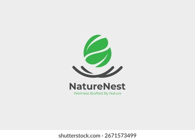 Neturenest- leaf logo and icon