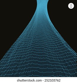 Network abstract background. 3d technology vector illustration. Can be used for banner, flyer, book cover, poster, web banners. 