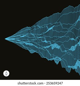 Network abstract background. 3d technology vector illustration. Can be used for banner, flyer, book cover, poster, web banners. 