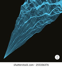 Network abstract background. 3d technology vector illustration. Can be used for banner, flyer, book cover, poster, web banners. 