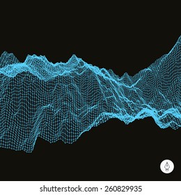 Network abstract background. 3d technology vector illustration. Can be used for banner, flyer, book cover, poster, web banners.
