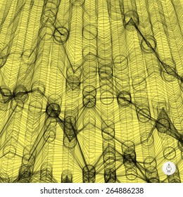 Network abstract background. 3d technology vector illustration. Can be used for banner, flyer, book cover, poster, web banners.
