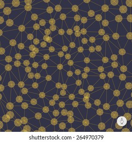 Network abstract background. 3d technology vector illustration. Can be used for banner, flyer, book cover, poster, web banners.