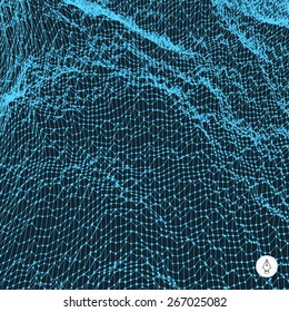 Network abstract background. 3d technology vector illustration. Can be used for banner, flyer, book cover, poster, web banners. 