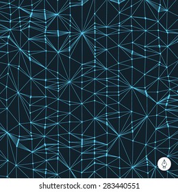 Network abstract background. 3d technology vector illustration. Can be used for banner, flyer, book cover, poster, web banners.
