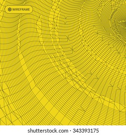 Network abstract background. 3d technology vector illustration. 
