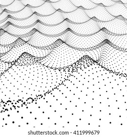 Network Abstract Background. 3d Technology Vector Illustration.