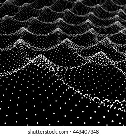 Network Abstract Background. 3d Technology Vector Illustration.