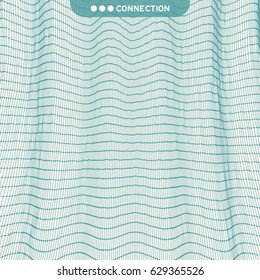 Network Abstract Background. 3d Technology Vector Illustration.