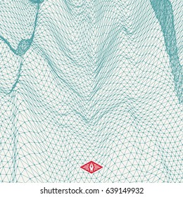 Network Abstract Background. 3d Technology Vector Illustration.