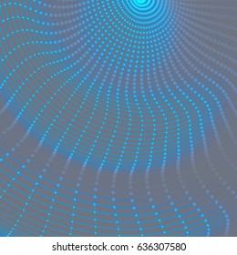 Network abstract background. Connection structure. 3D Grid Surface. 3d technology vector illustration. 
