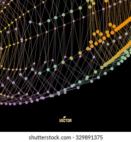 Network abstract background. Lattice geometric polygonal illustration.