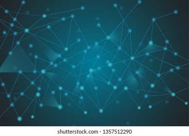 Network abstract connection isolated on blue background. Network technology background with dots and lines for backdrop and ai design.Modern abstract concept. Vector illustration of network technology