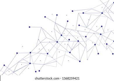 Network abstract connection isolated on white background. Network technology background with dots and lines for backdrop and ai design.Modern abstract concept.Vector illustration of network technology
