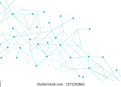 Network abstract connection isolated on white background. Network technology background with dots and lines for backdrop and ai design.Modern abstract concept.Vector illustration of network technology