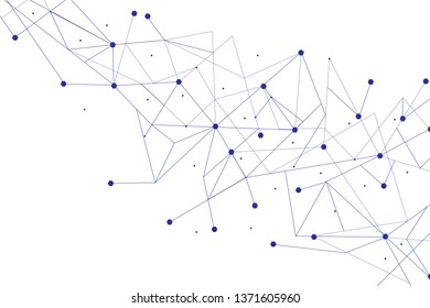 Network abstract connection isolated on white background. Network technology background with dots and lines for backdrop and ai design.Modern abstract concept.Vector illustration of network technology