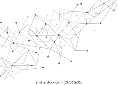 Network abstract connection isolated on white background. Network technology background with dots and lines for backdrop and ai design.Modern abstract concept.Vector illustration of network technology