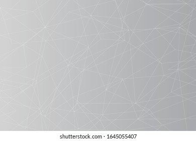 Conexión abstracta de red aislada en fondo gris. Fondo tecnológico de red con puntos y líneas para el fondo y diseño de ai. Concepto abstracto moderno.Ilustración vectorial de la tecnología de red