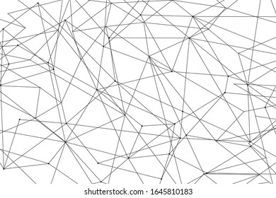 Network abstract connection isolated on white background.Network technology background with dots and lines for backdrop and ai design. Modern abstract concept.Vector illustration of network technology