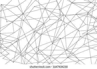 Network abstract connection isolated on white background.Network technology background with dots and lines for backdrop and ai design. Modern abstract concept.Vector illustration of network technology