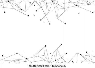 Abstrakte Netzwerkverbindung einzeln auf weißem Hintergrund.Netzwerktechnologie-Hintergrund mit Punkten und Linien für Hintergrund und ai-Design. Modernes abstraktes Konzept.Vektorillustration Illustration der Netzwerktechnologie