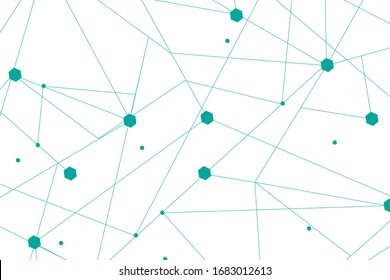 Network abstract connection isolated on white background.Network technology background with dots and lines for backdrop and ai design. Modern abstract concept.Vector illustration of network technology