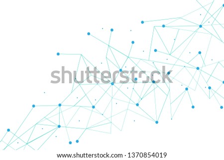 Network abstract connection isolated on white background. Network technology background with dots and lines for backdrop and ai design.Modern abstract concept.Vector illustration of network technology